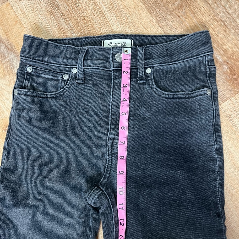 Madewell Women's Black Flare Jeans Cali Demi Boot 27 High Rise - Picture 9 of 9